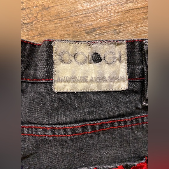 COOGI Union Jack Denim Jeans early 2000s embroidered logo - Picture 6 of 10